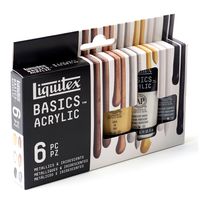 Liquitex Basics Akrylfärgset -  Metal & Iridescent 6x22ml