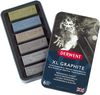 Derwent XL Graphite block 6-sort metalletui