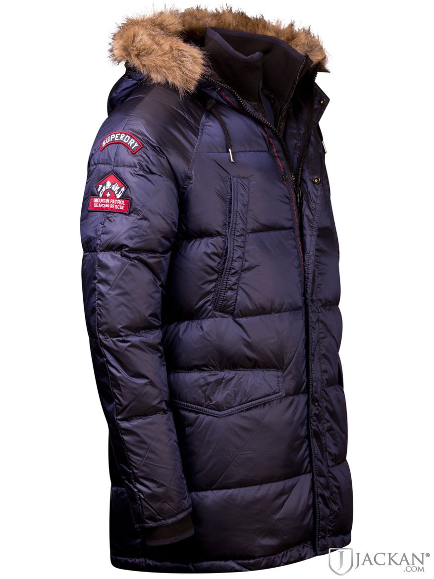 Down SDX Parka i blått från Superdry | Jackan.com