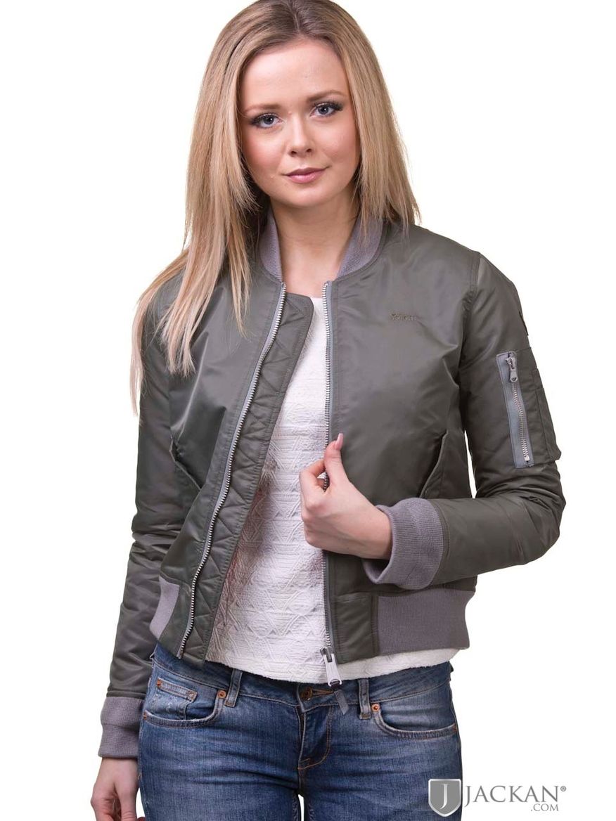 AC Bomber Jacket i khakigrönt från American College | Jackan.com