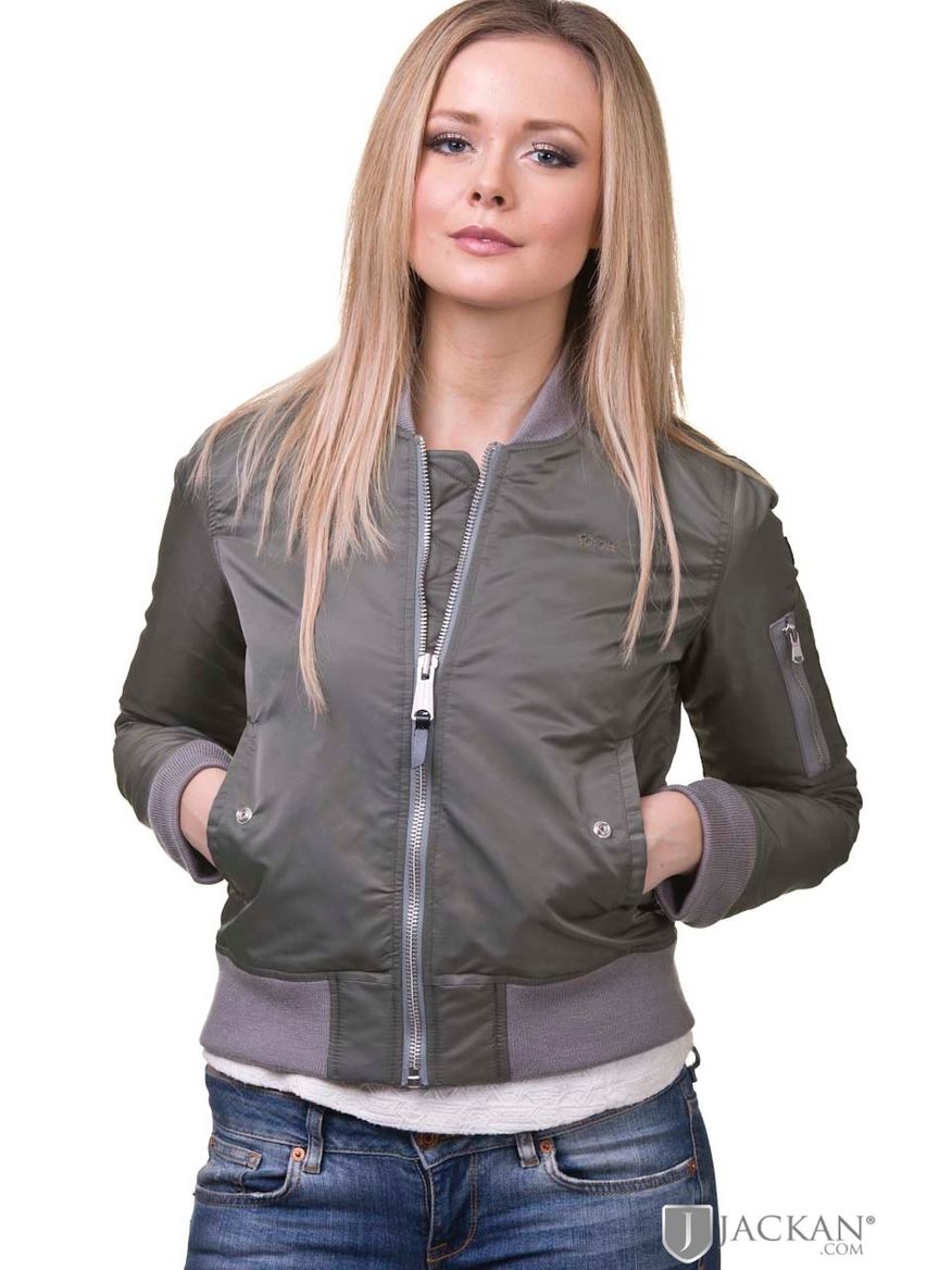 AC Bomber Jacket i khakigrönt från American College | Jackan.com