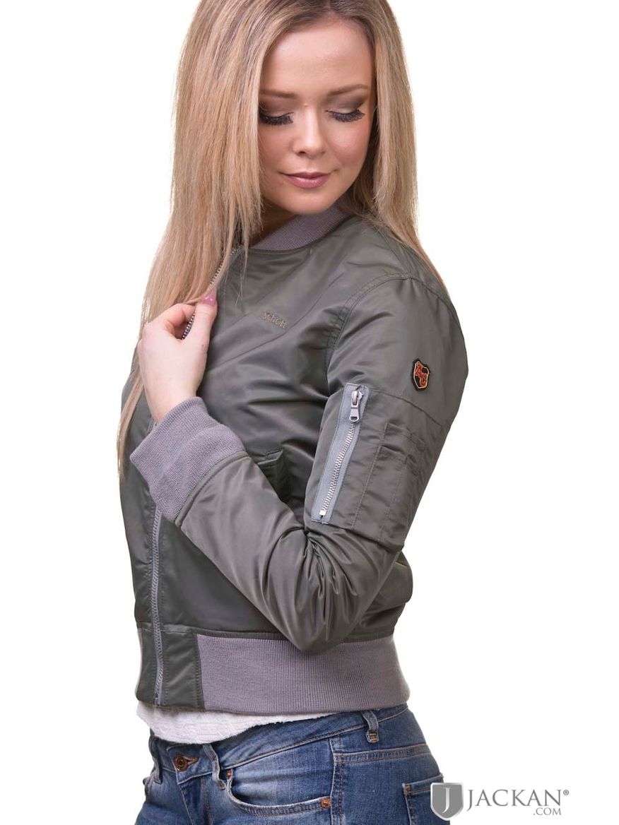 AC Bomber Jacket i khakigrönt från American College | Jackan.com