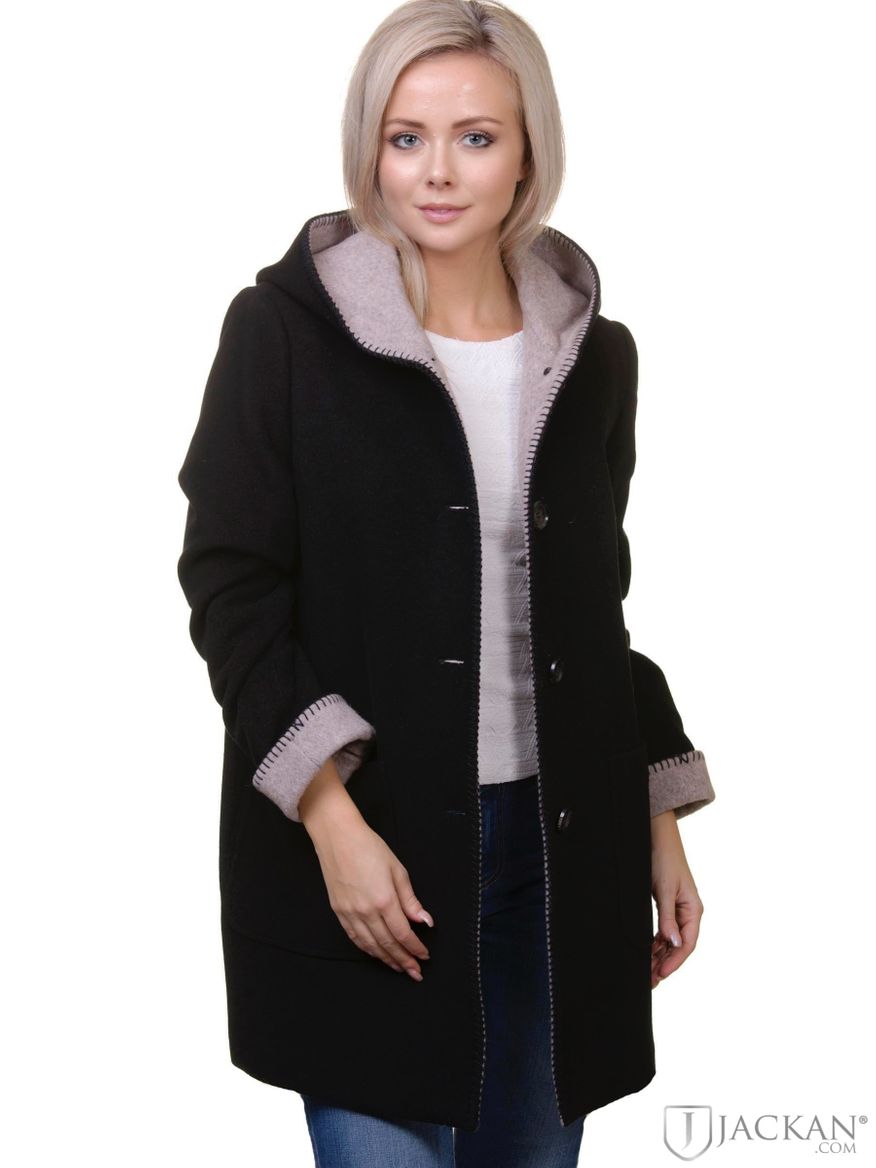 Eva Wool Coat i svart från Sebago | Jackan.com