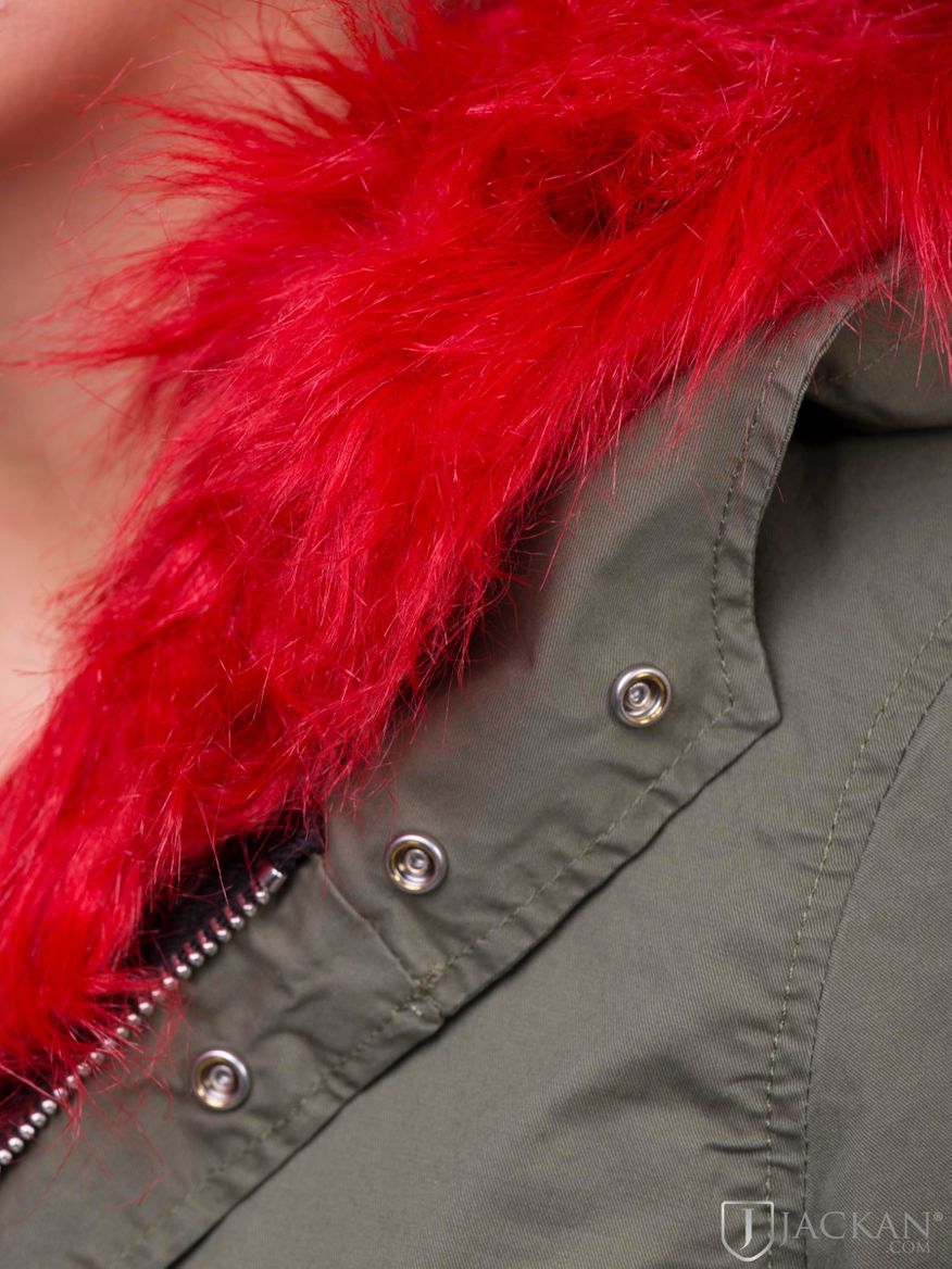 Parka Inside Fur i grönt från Replay | Jackan.com