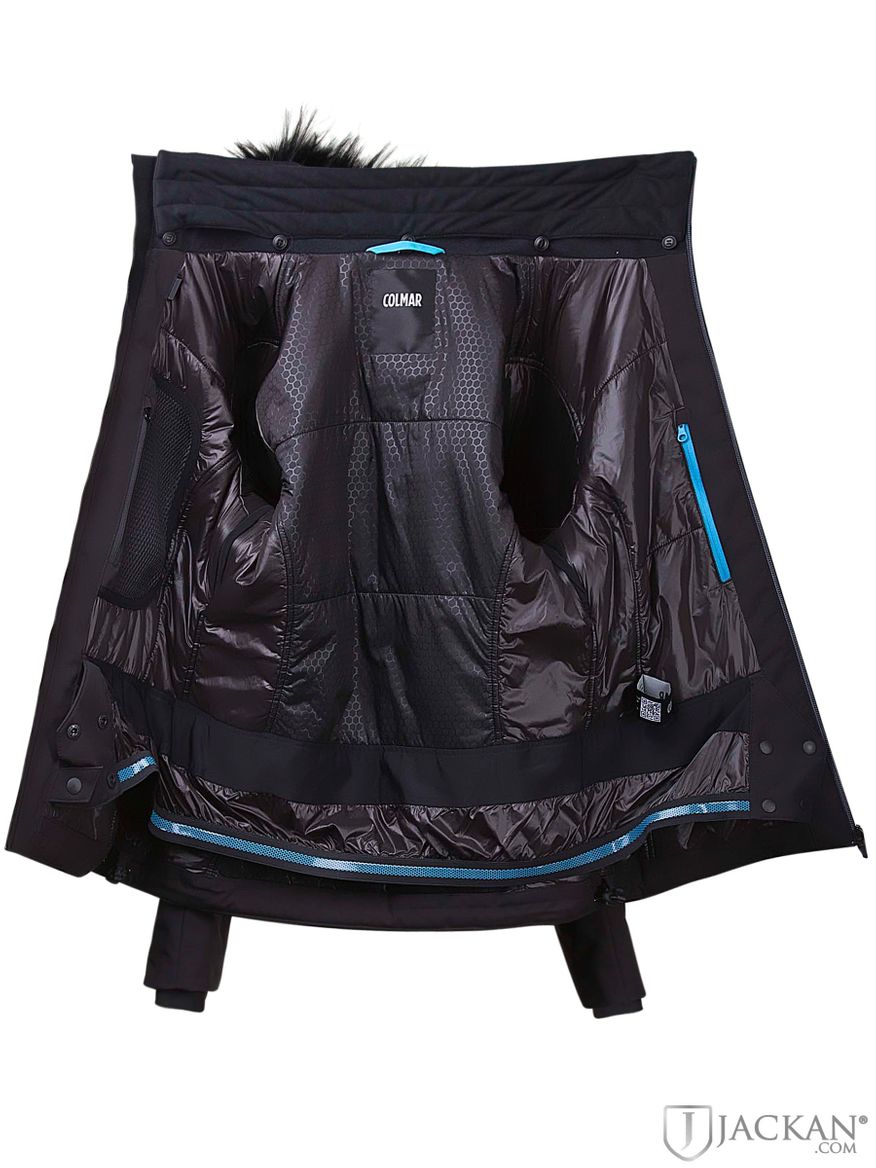 Ladies ski Jacket + Fur in schwarz von Colmar | Jackan.com