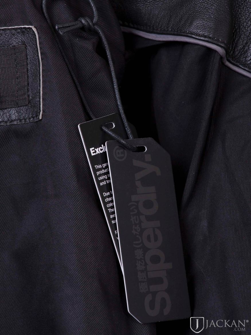 L.A. Leather Biker i svart från Superdry | Jackan.com