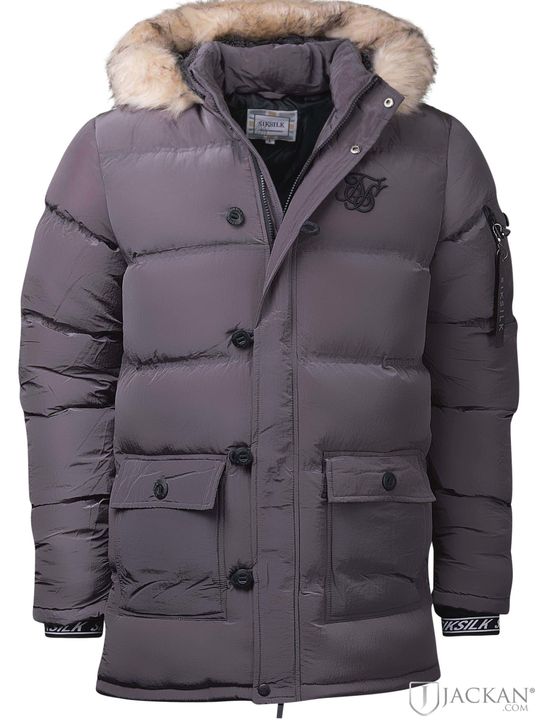 Shiny Puff Parka in grau von SikSilk | Jackan.com