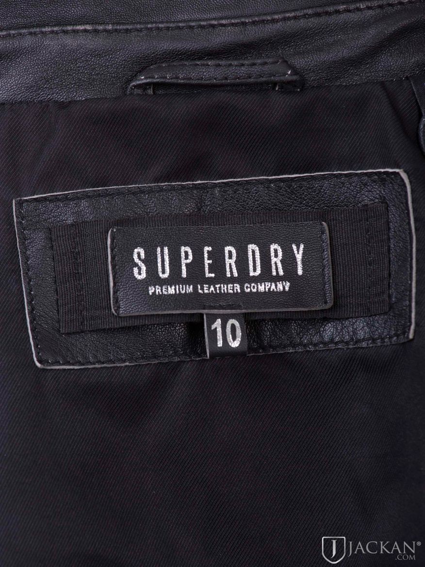 L.A. Leather Biker i svart från Superdry | Jackan.com