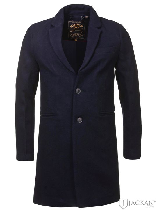 Camden Overcoat i blått från Superdry | Jackan.com