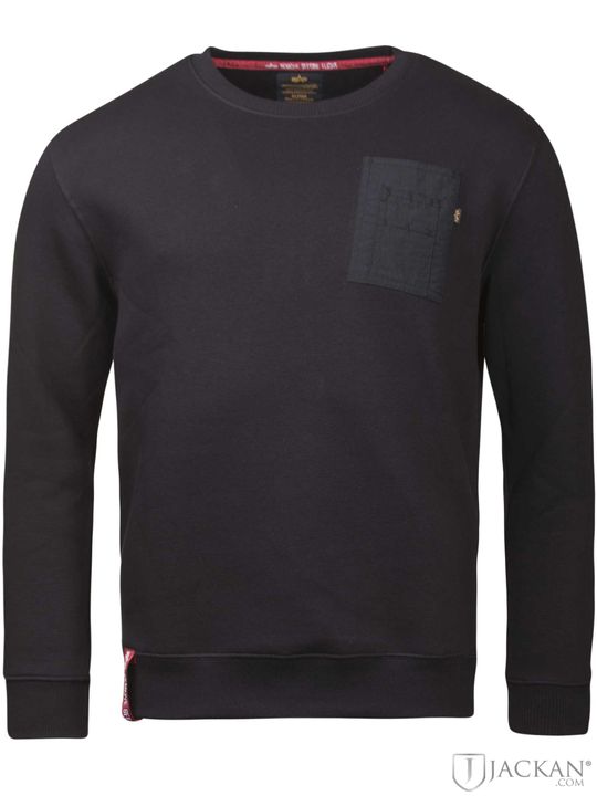 Nylon Pocket Sweater i svart från Alpha Industries | Jackan.com