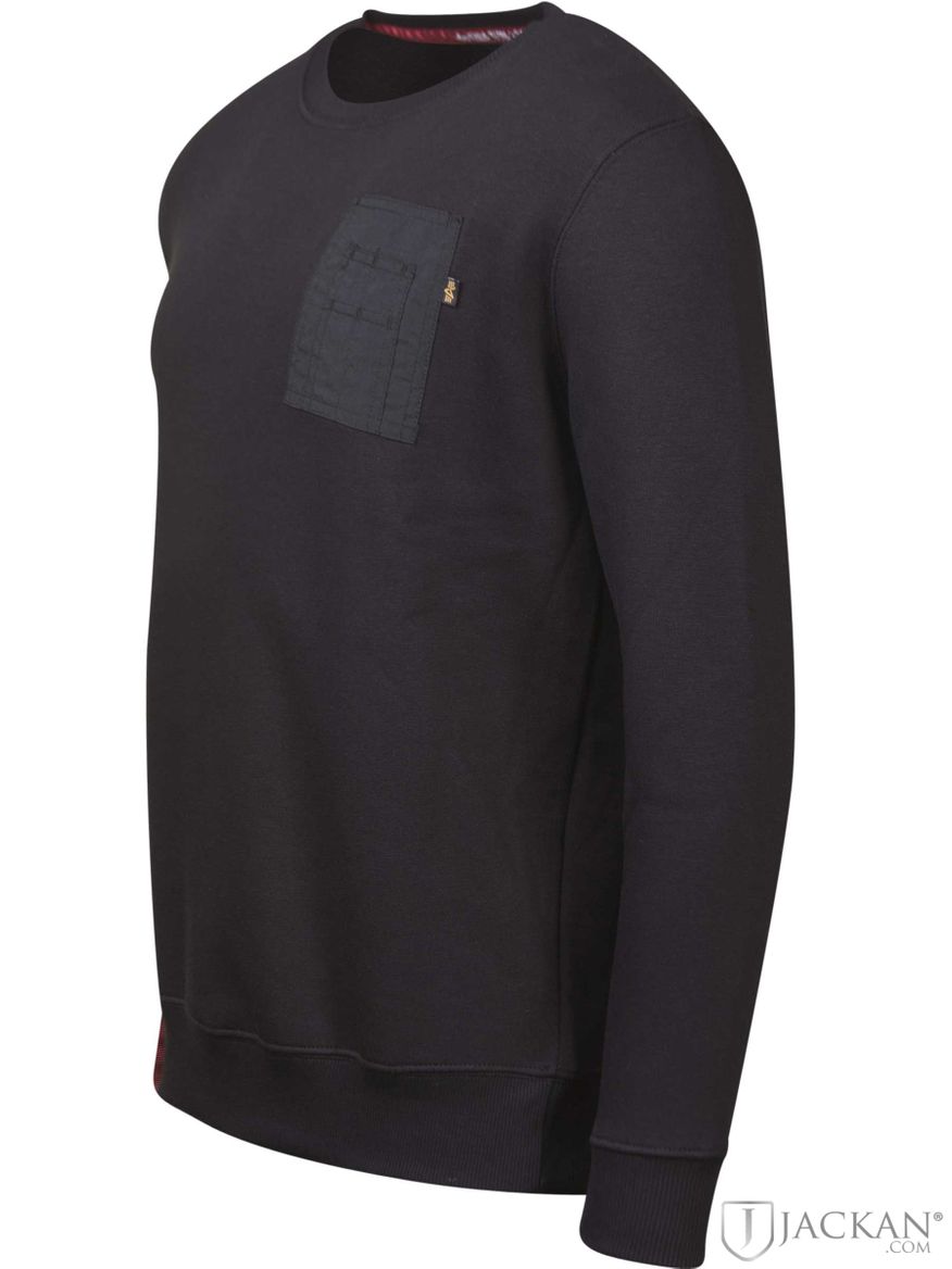 Nylon Pocket Sweater in schwarz von Alpha Industries. Jackan.com