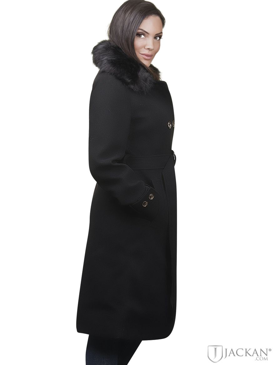 Margo in schwarz mit schwarzem Kunstpelz von Hollies  Jackan.com