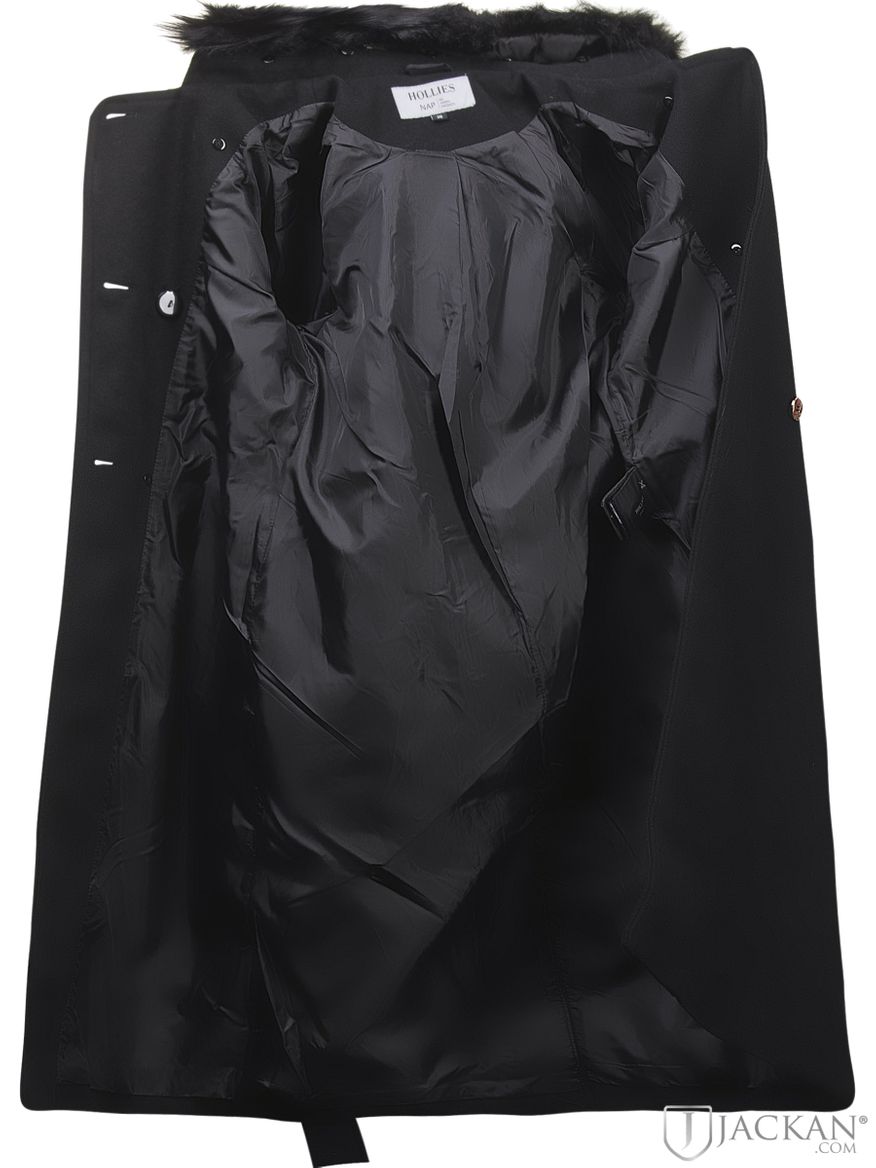 Margo in schwarz mit schwarzem Kunstpelz von Hollies  Jackan.com