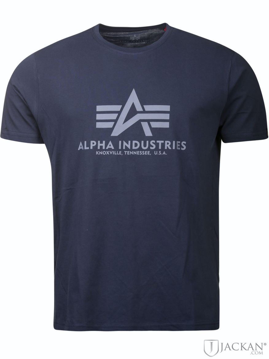 Basic T-shirt i blå från Alpha Industres | Jackan.com