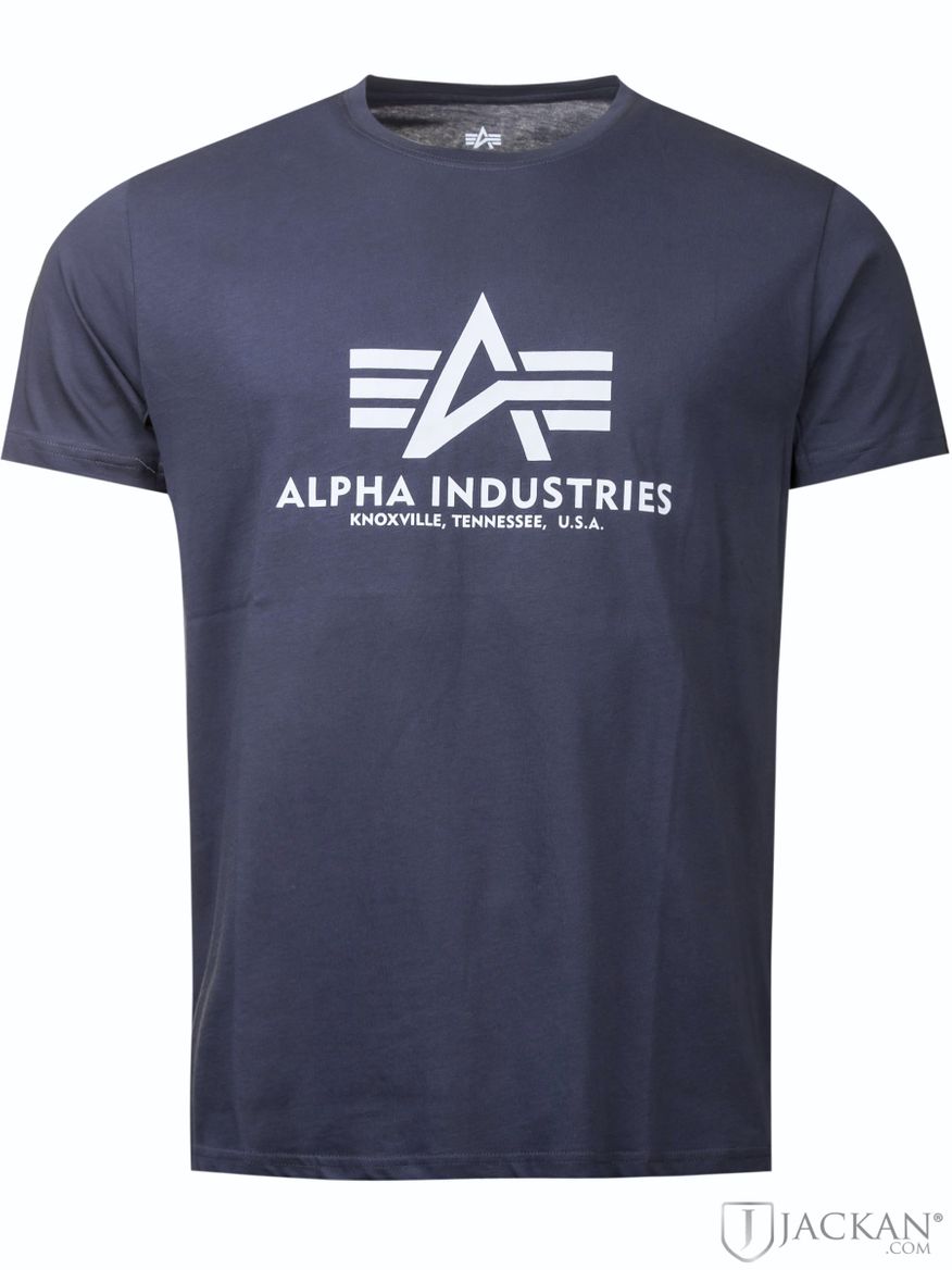 Basic T-Shirt in blau von Alpha Industres | Jackan.com