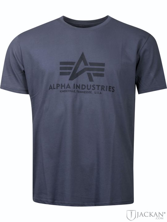 Graues Basic T-Shirt von Alpha Industries | Jackan.com