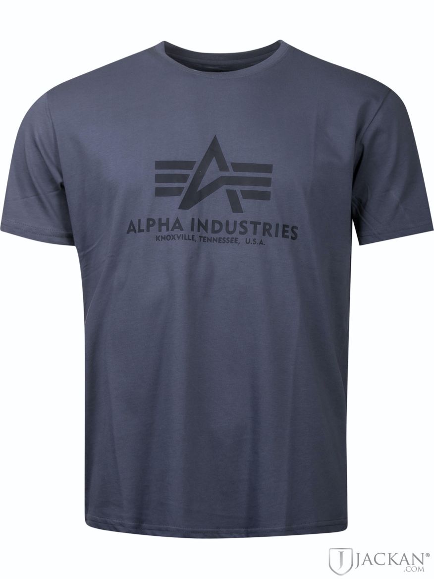 Graues Basic T-Shirt von Alpha Industries | Jackan.com