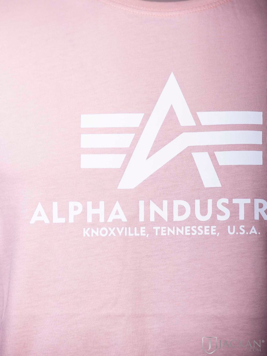 Basic T-shirt i rosa från Alpha Industres | Jackan.com