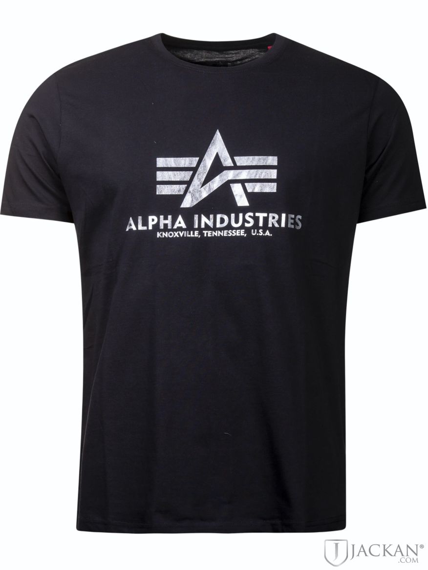 Basic T-Shirt Foil in schwarz von Alpha Industries | Jackan.com