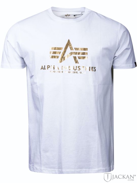 Basic T-Shirt Folie in Weiß von Alpha Industries | Jackan.com
