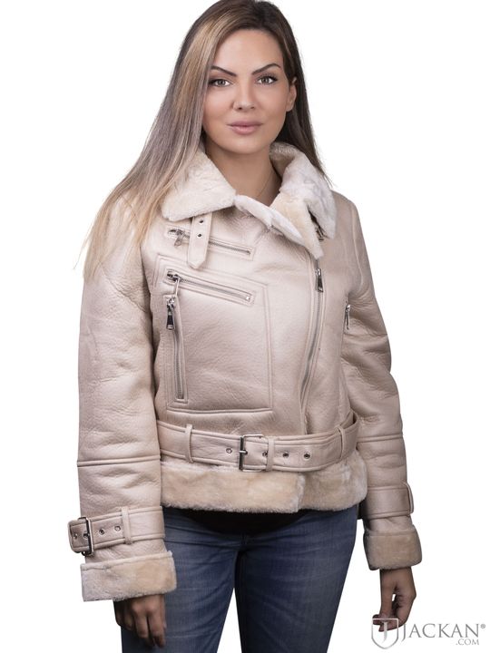 Amelia Shearling Jkt in taupe von Hollies | Jackan.com