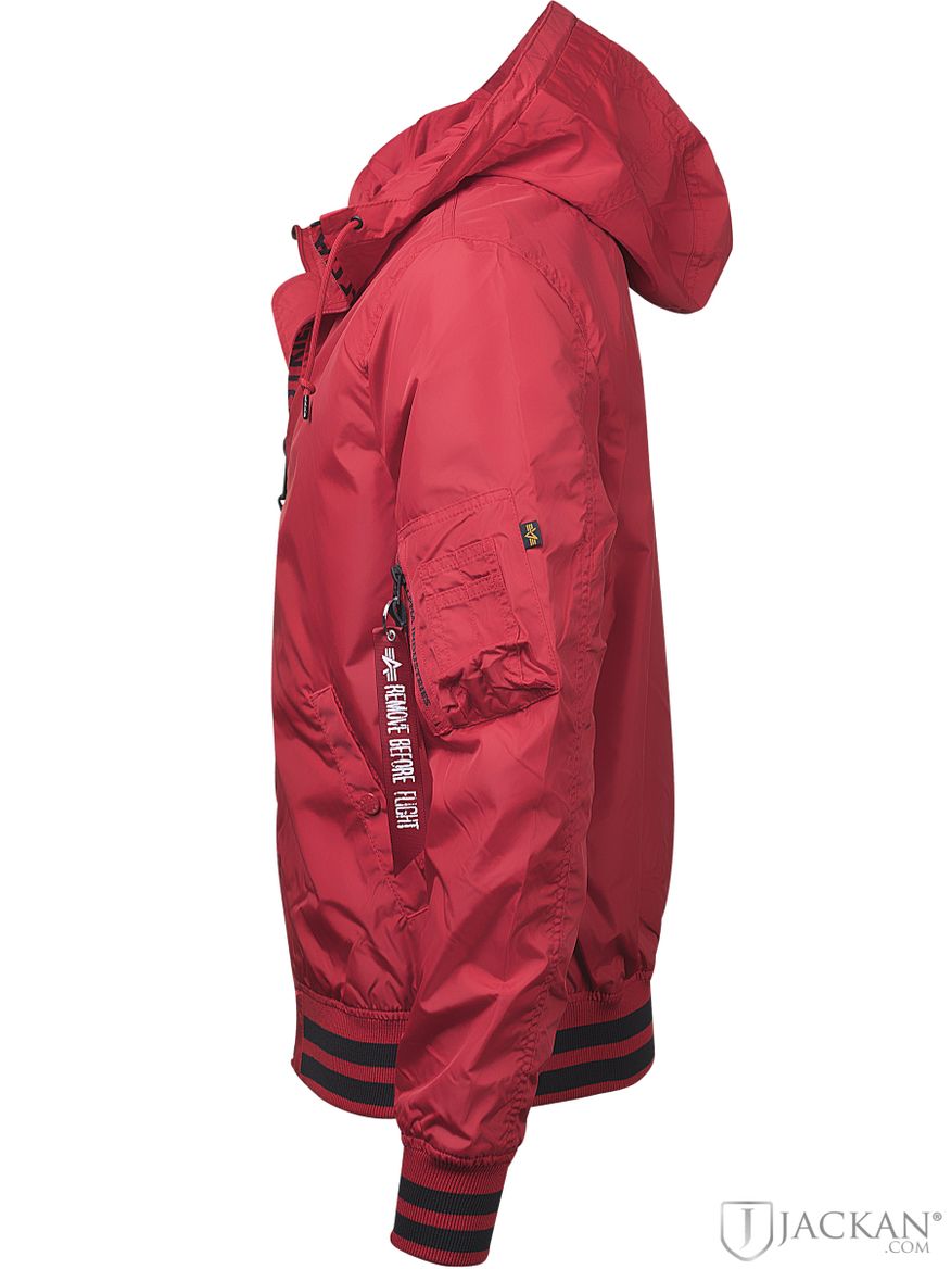 MA-1 LW Hooded PZ in rot von Alpha Industries | Jackan.com