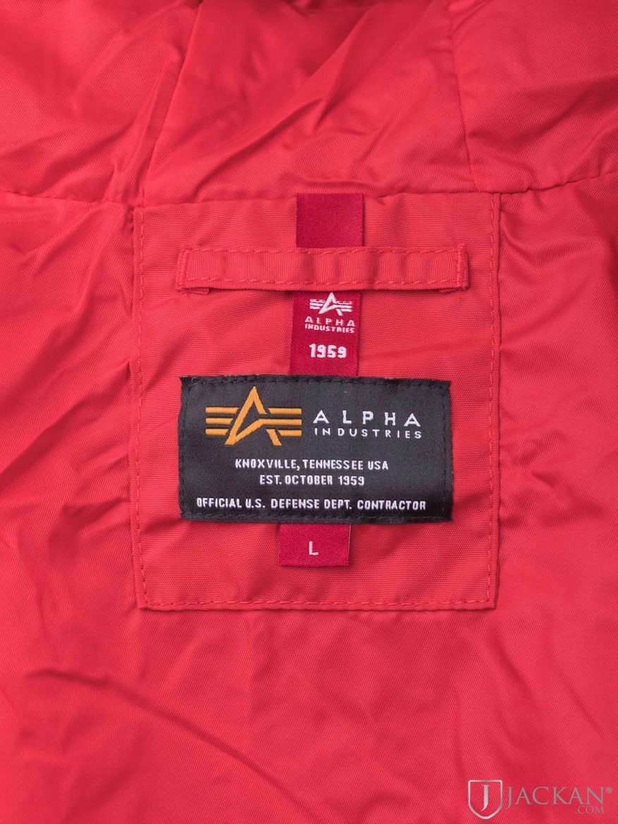 MA-1 LW Hooded PZ in rot von Alpha Industries | Jackan.com