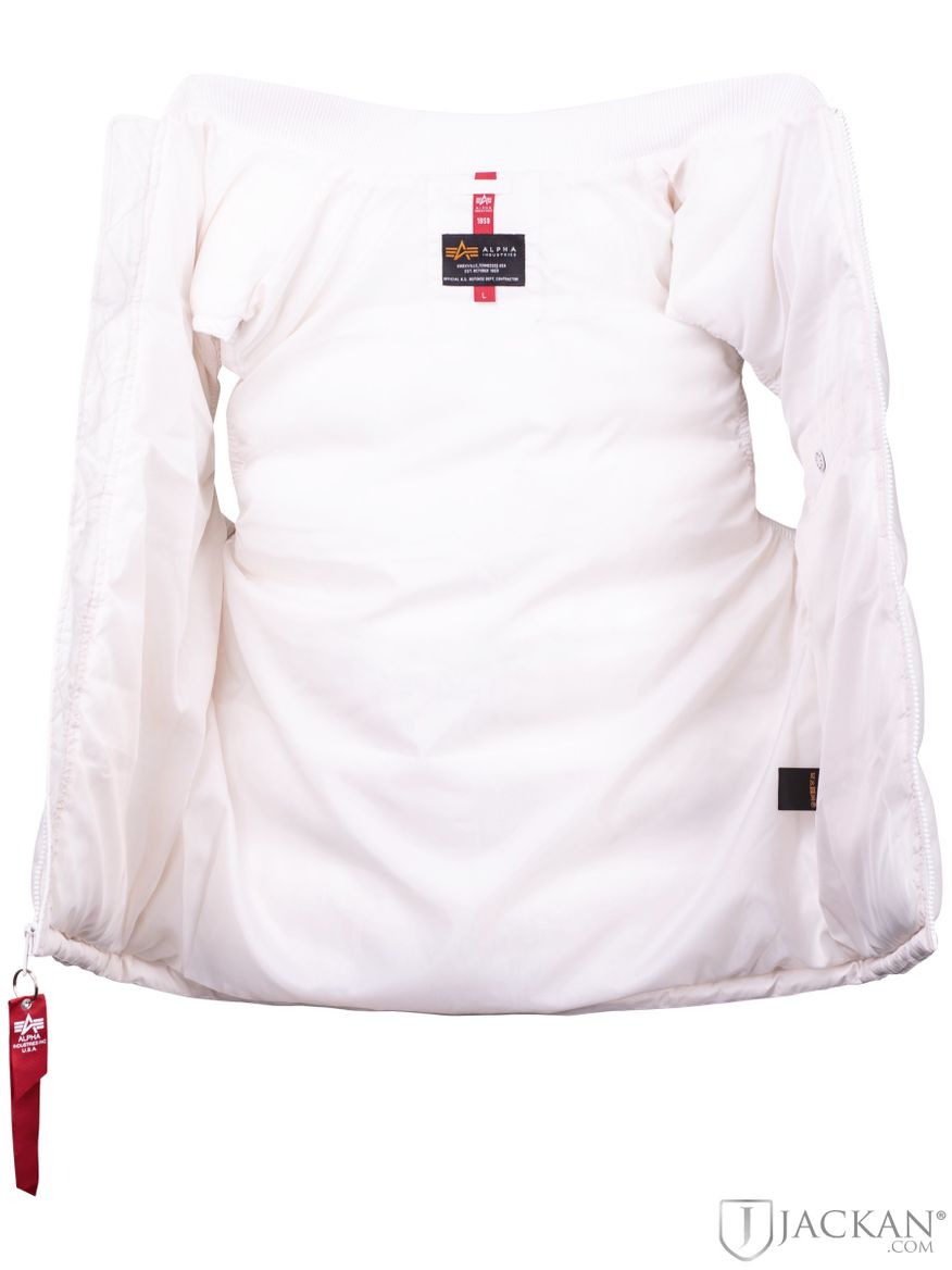Puffer Vest LW i vitt från Alpha Industries | Jackan.com