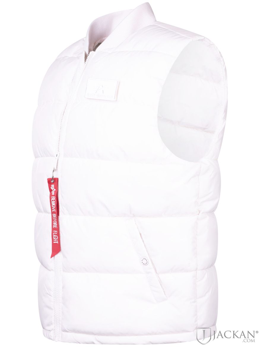 Puffer Vest LW i vitt från Alpha Industries | Jackan.com