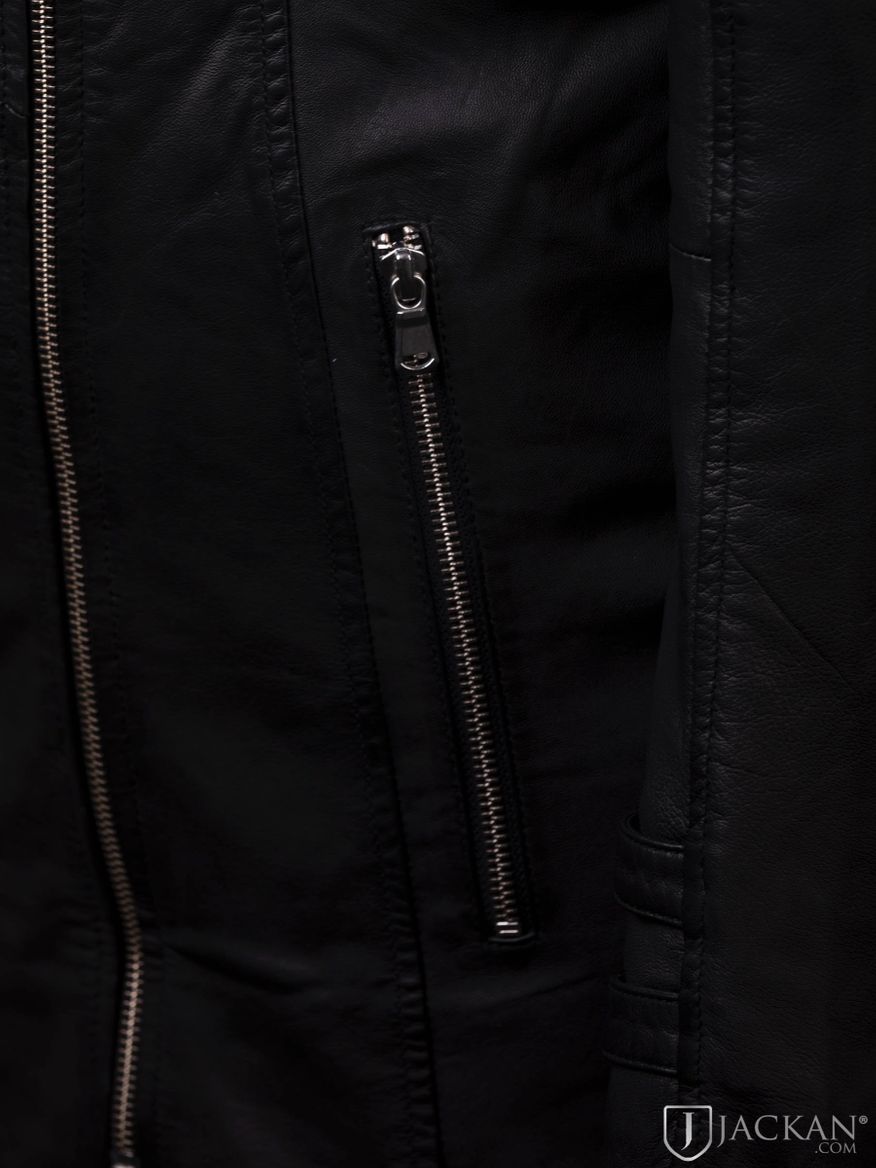 Lange Biker jacke in schwarz silber von Notyz | Jackan.com