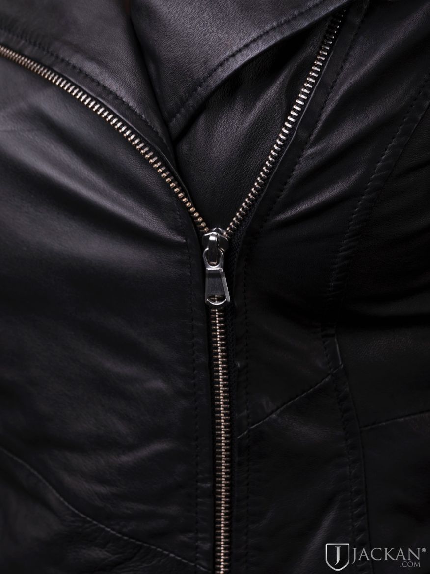 Lange Biker jacke in schwarz silber von Notyz | Jackan.com