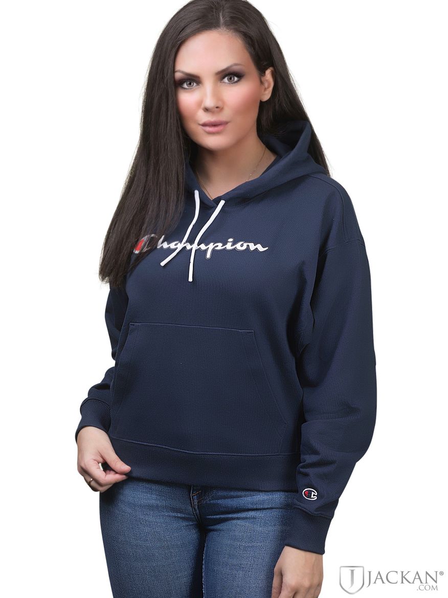 Zaira Hoddie i blå från Champion | Jackan.com