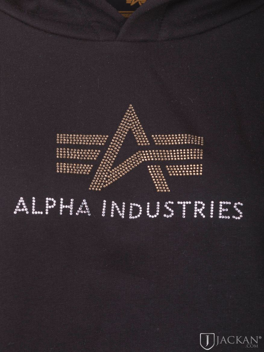 Crystal COS Hoody Wmn i svart från Alpha Industries | Jackan.com
