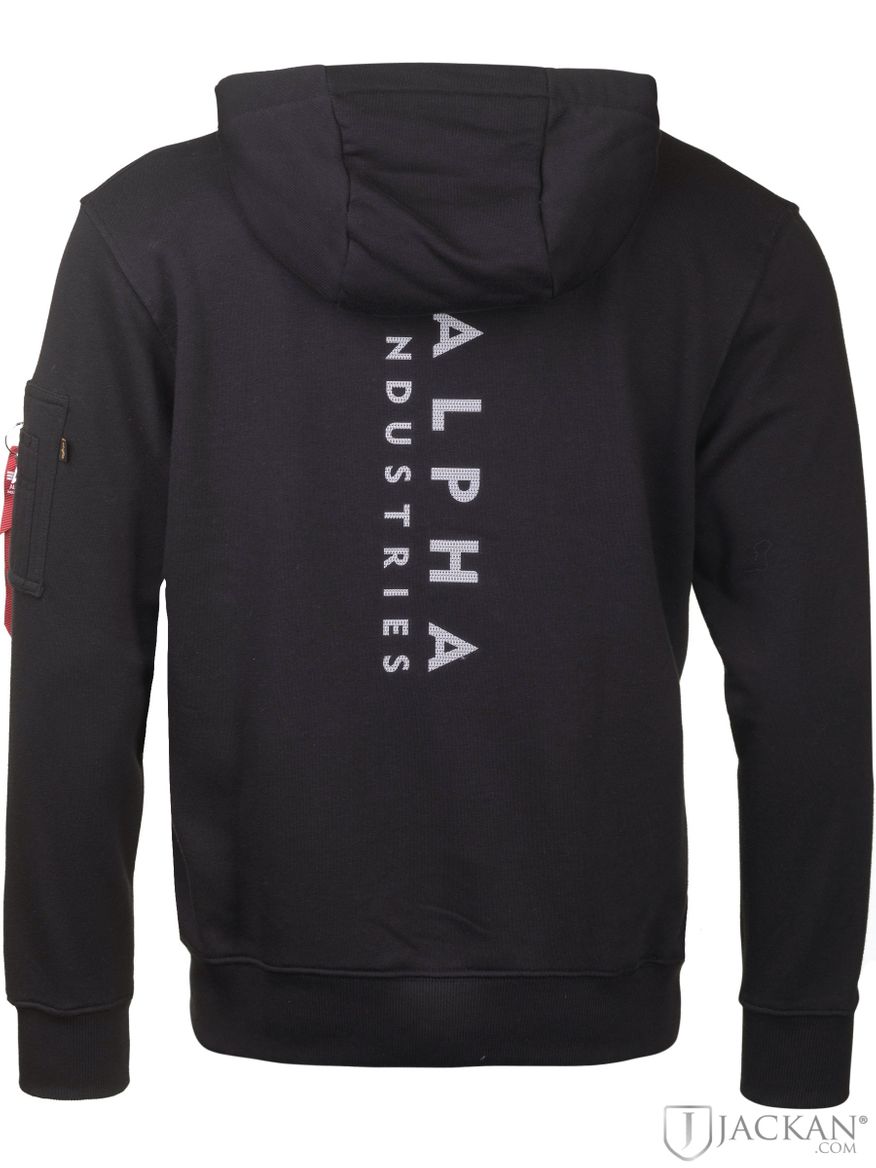 R Print Hoody in schwarz von Alpha Industries | Jackan.com