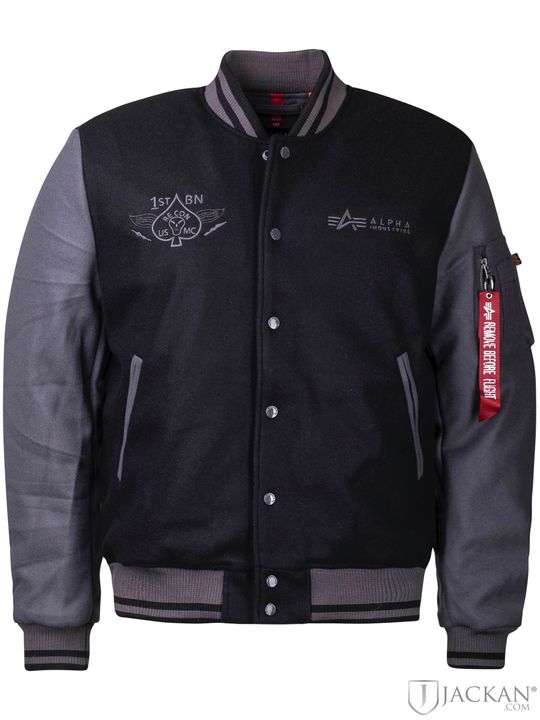 Varsity Force Jacket in schwarz von Alpha Industries | Jackan.de