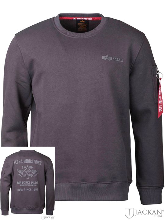 Air Force Sweater i grått från Alpha Industries | Jackan.com