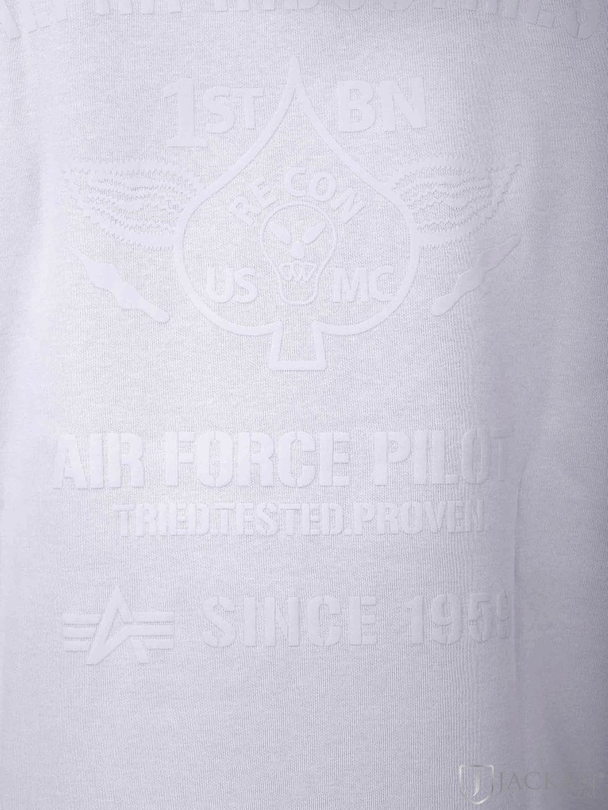 Air Force Hoodie i ljusgrå från Alpha Industries | Jackan.com