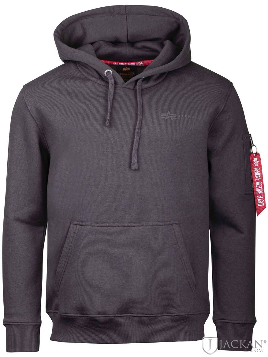 Air Force Hoodie i grått från Alpha Industries | Jackan.com