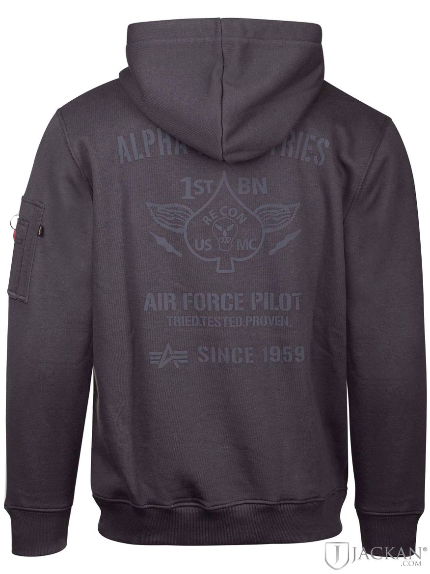 Air Force Hoodie i gr tt fr n Alpha Industries Jackan