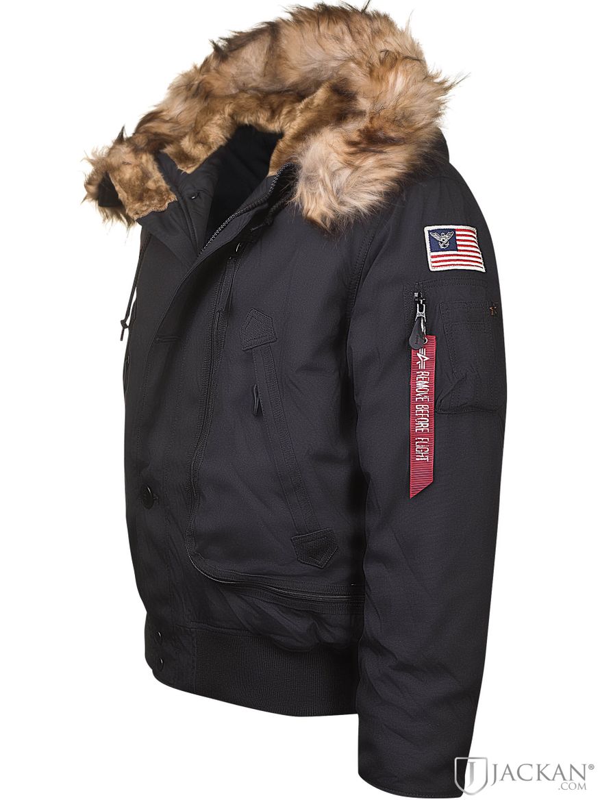 Polar Jacket SV i svart från Alpha Industries | Jackan.com