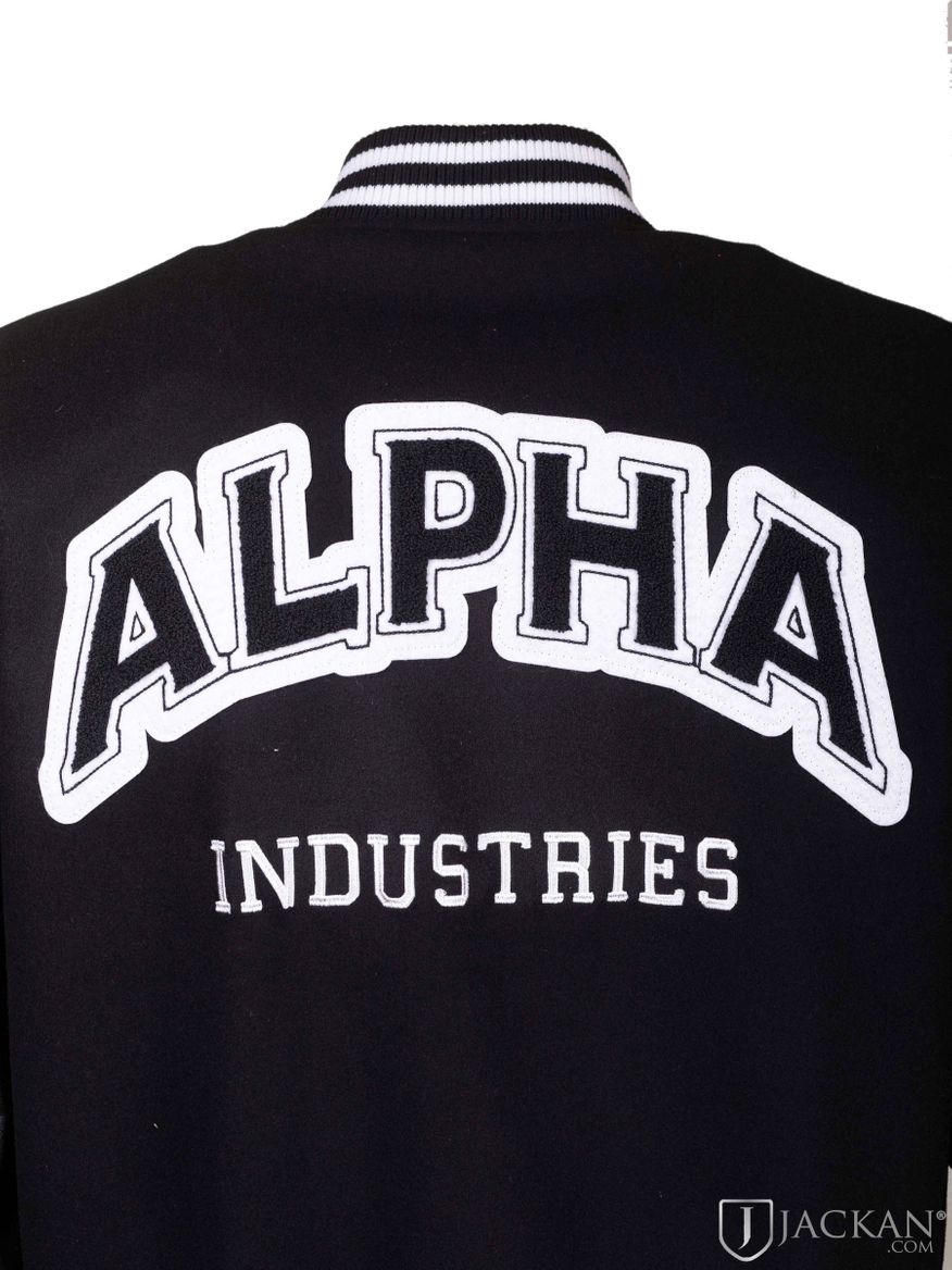 PU Collage Jacket i svart från Alpha Industries | Jackan.com
