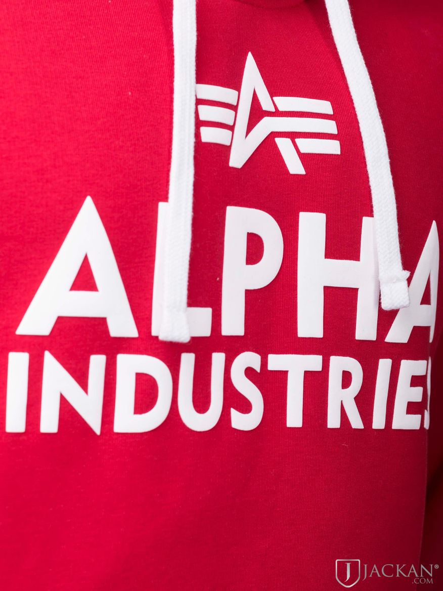 Foam Print Hoodie in rot von Alpha Industries | Jackan.com