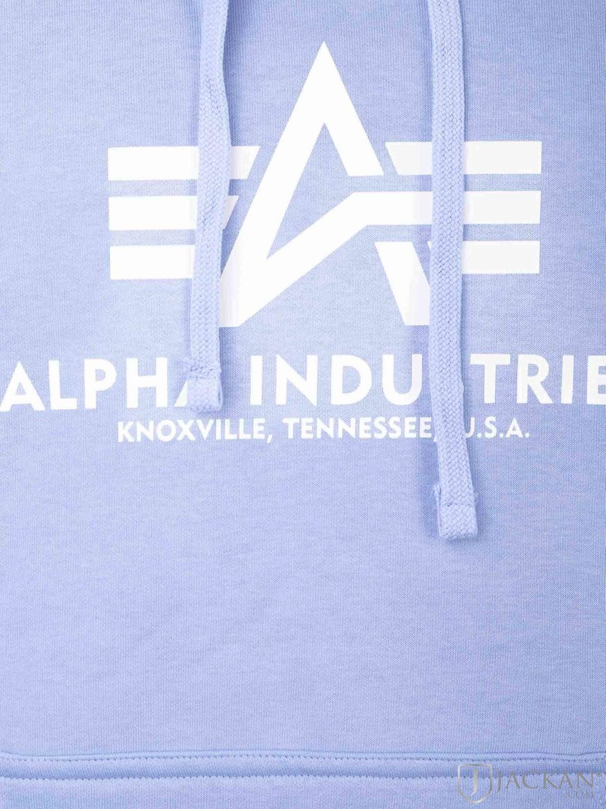 Basic Hoodie i blått från Alpha Industres | Jackan.com