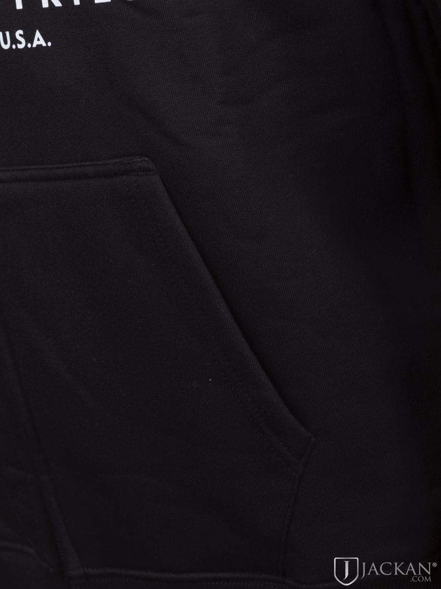 Basic Zip Hoodie i svart från Alpha Industres | Jackan.com