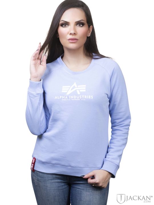 New Basic Sweater Wmn i blå från Alpha | Jackan.com