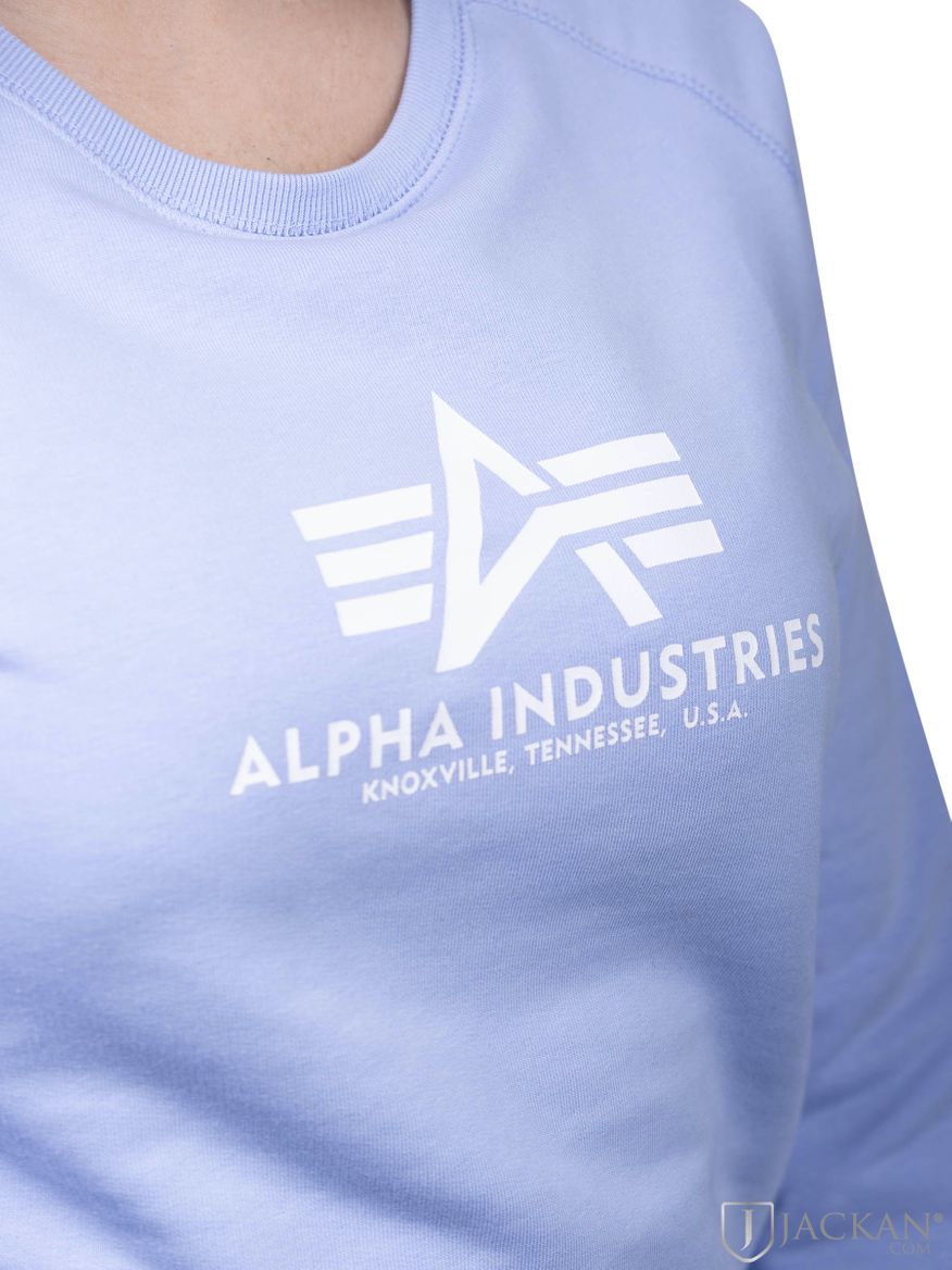 New Basic Sweater Wmn i blå från Alpha | Jackan.com