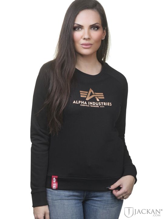 Neu Basic Sweater Wmn Print in schwarz von Alpha | Jackan.com