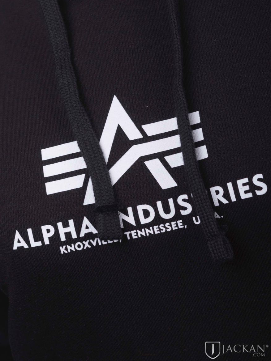 New Basic Hoodie in schwarz von Alpha Industries | Jackan.com