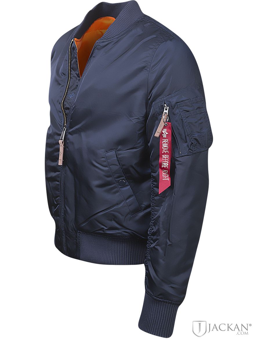 Bomberjacka Ma 1 i blått från Alpha Industries | Jackan.com