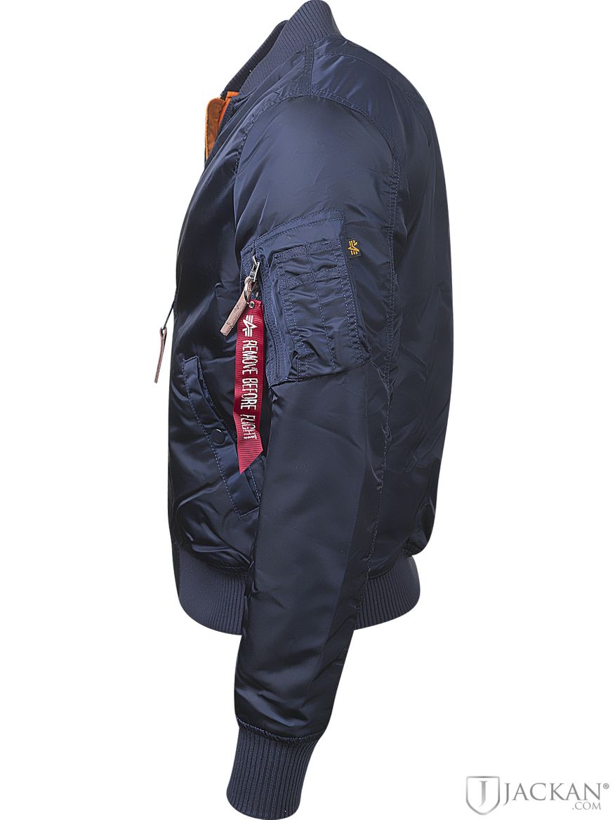 Bomberjacka Ma 1 i blått från Alpha Industries | Jackan.com